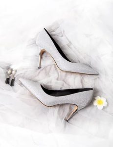 Bella Silver Glitter High Heel Shoes